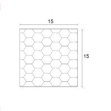 Siliconen mosrubber vierkantsnoer wit | 15 x 15 mm | per meter